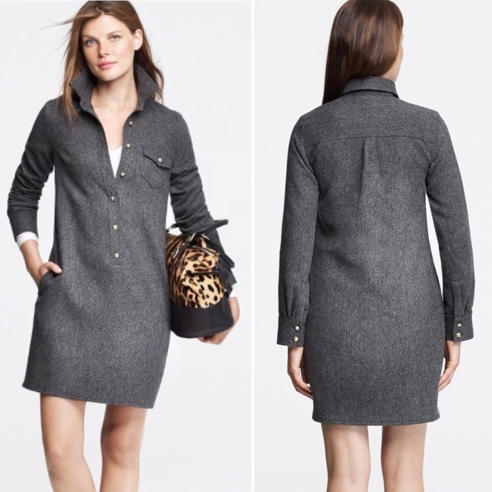 Beautiful Houndstooth, Wool J. Crew Dress! Size 0!